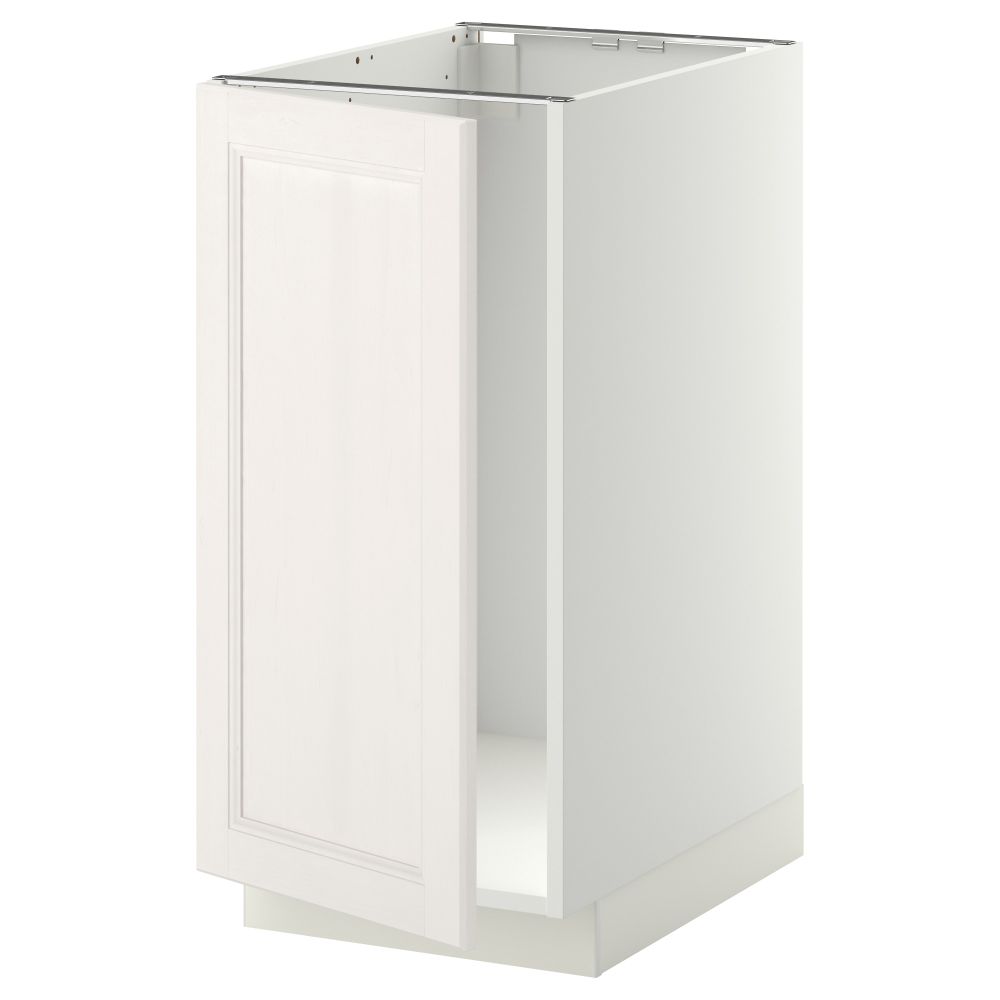 Напольный шкаф для мойки, мусорных контейнер МЕТОД, белый, Лаксарби белый (40x60 см) - схема-чертеж с размерами
