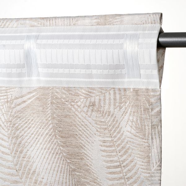 Гардины, 2 шт., естественный/цветочный орнамент 145x300 см IKEA PALMFJÄRIL ПАЛМФЬЕРИЛ 804.872.81 - фото 2