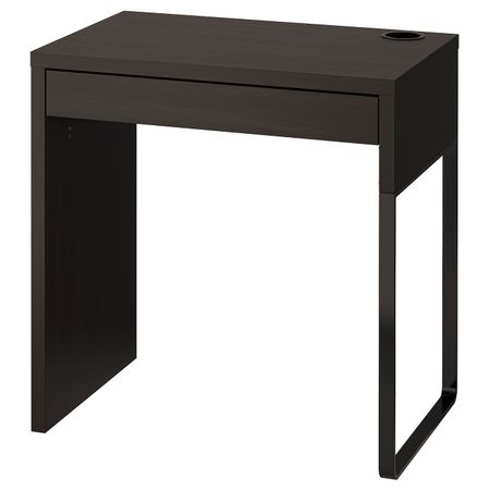 Письменный стол, черно-коричневый 73x50 см IKEA MICKE МИККЕ 403.739.22