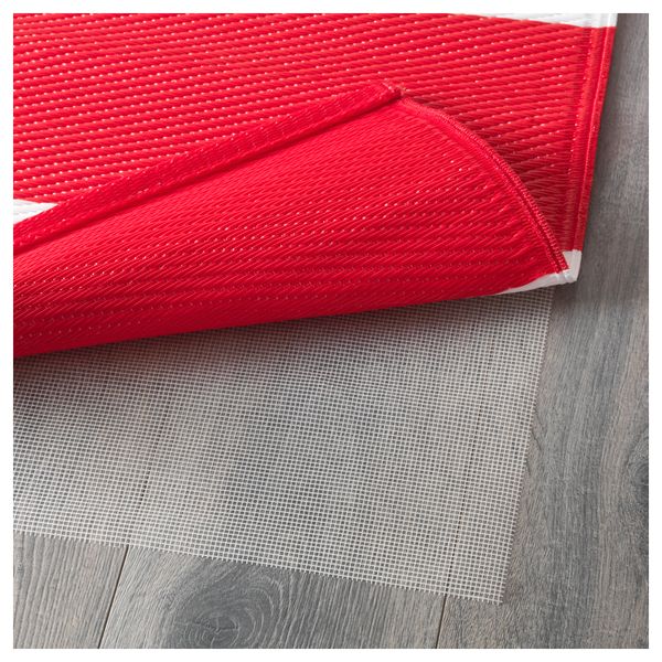 Ковер, безворсовый РЁРХОЛЬТ, д/дома/улицы красный красный, белый (75x200 см) - фото 3