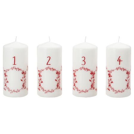 Неароматическая свеча формовая ВИНТЕР 2016, белый (15 см)