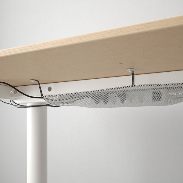 Стол/трансф, дубовый шпон, беленый/белый 120x80 см IKEA BEKANT БЕКАНТ 992.822.51 - фото 4