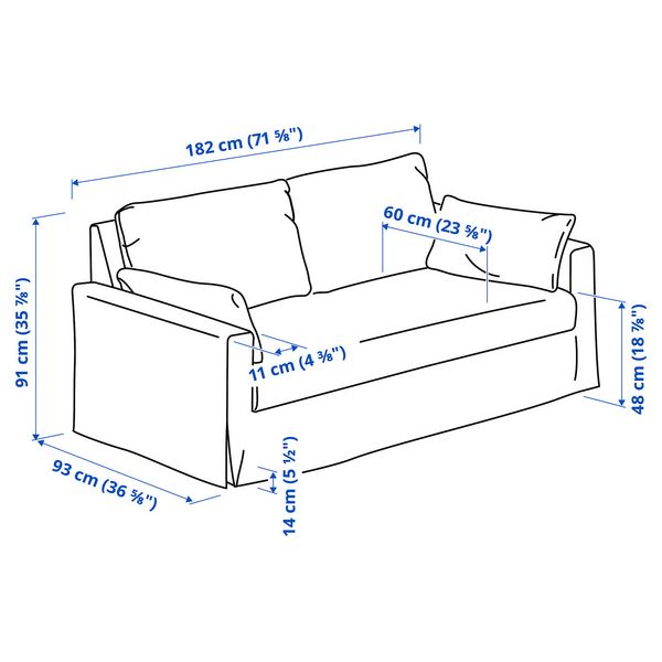 IKEA, дополнительный ракурс - схема-чертеж с размерами