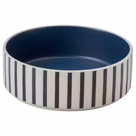 UTSÅDD УТСОДД Миска для домашнего питомца - орнамент «полоска» черно-синий/темно-синий 15 см