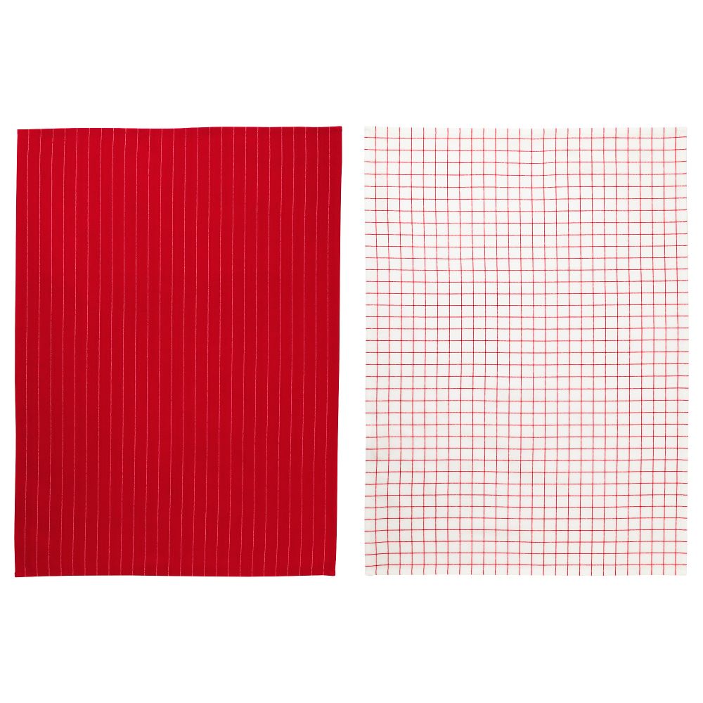 Полотенце кухонное ИКЕА/365+, красный, белый (50x70 см) - фото 1