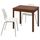 Стол и 2 стула, коричневый/белый 80/120 см IKEA EKEDALEN ЭКЕДАЛЕН / LEIFARNE ЛЕЙФ-АРНЕ 592.214.34