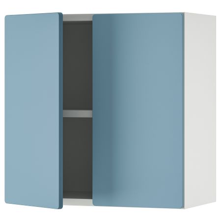 Навесной шкаф, белый синий, с 1 полкой, 60x32x60 см IKEA SMÅSTAD СМОСТАД 795.429.57