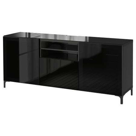 Тумба под ТВ, 180x40x74 см, черно-коричневый IKEA BESTÅ БЕСТО 291.968.03