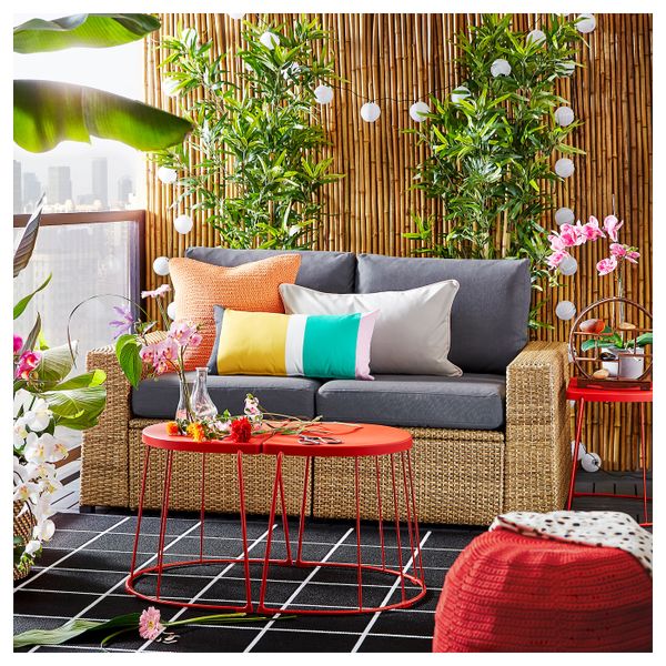 Табурет приставной стол,д/дома/сада, красный 56x41x43 см IKEA ТРАНАРЁ 704.114.23 - фото 4