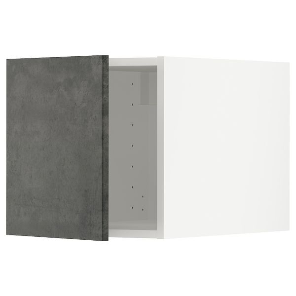 Верхний шкаф, белый/кальхюттан под темно-серый бетон 40x40 см IKEA METOD МЕТОД 394.413.47 - схема-чертеж с размерами