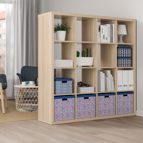 Коробка с крышкой, синий-сиреневый/с рисунком 32x35x32 см IKEA TJENA ТЬЕНА 204.678.51 - фото 3