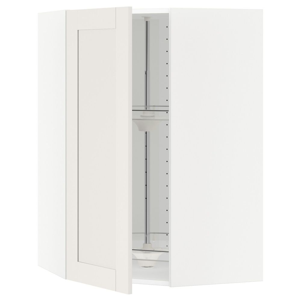 Угловой навесного шкаф с вращающейся секц, белый/Сэведаль белый 68x100 см IKEA METOD МЕТОД 192.230.29 - фото 1