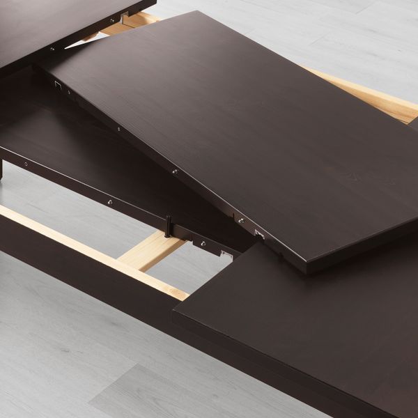 Раздвижной стол, коричнево-чёрный 201/247/293x105 см IKEA STORNÄS СТУРНЭС 803.714.12 - фото 5