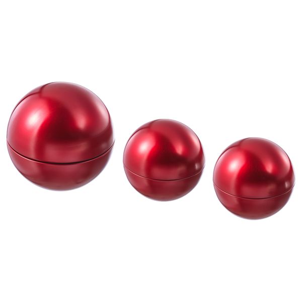 Декоративный шар, 3 шт. ВИНТЕР 2018, красный - фото 1