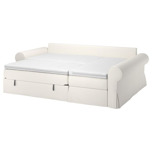 Диван-кровать с козеткой, Хильте белый IKEA БАККАБРУ 492.407.20 - фото 2