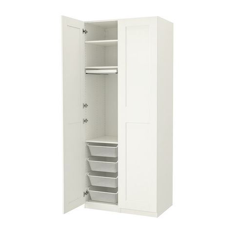 PAX / GRIMO Гардероб, комбинация - белый/белый 100x60x236 см