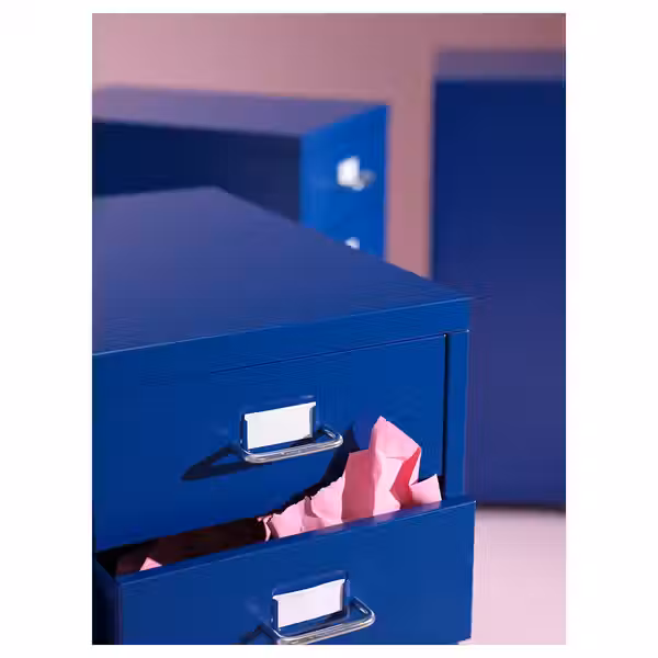 HELMER Тумба с ящиками на колесах - синий 28x69 см - фото 8