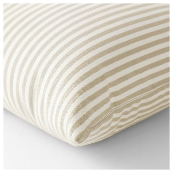 Подушка для садовой мебели ГРЕНО, бежевый, белый в полоску (60x30 см) - схема-чертеж с размерами