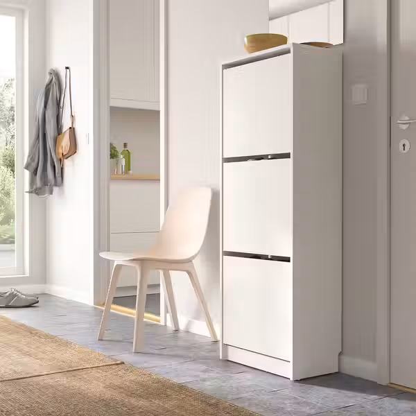 BISSA Галошница,3 отделения - белый 49x28x135 см - фото 2