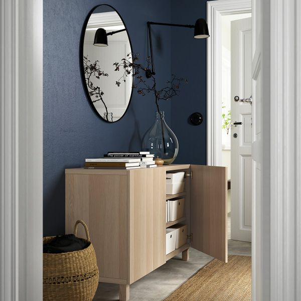 Комбинация для хранения с дверцами, под беленый дуб/Лаппвик/стуббарп под беленый дуб 120x42x74 см IKEA BESTÅ БЕСТО 692.466.36 - фото 2