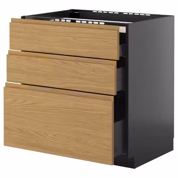 METOD / KNIVSHULT Шкаф д/варочной панели/3фасада/3ящ - фото 1