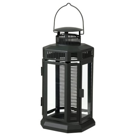 Фонарь дляформовой свечи,д/дома/улицы, 28 см, насыщенный зеленый IKEA ENRUM 905.236.55