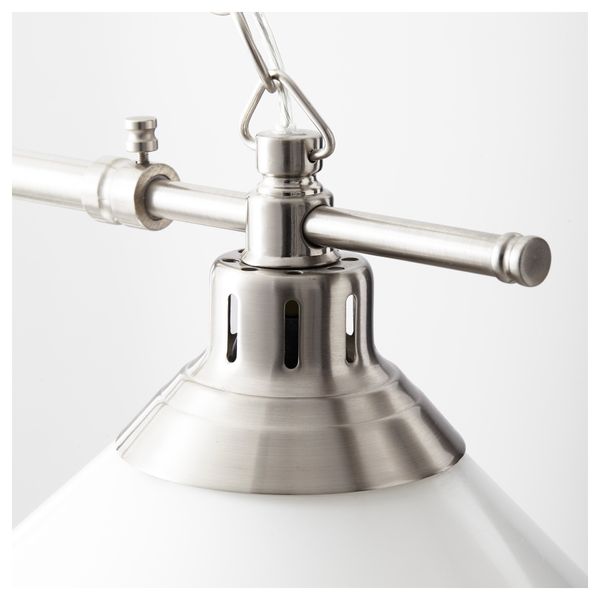 Подвесной светильник, двойной КРУБИ, никелированный, стекло - схема-чертеж с размерами