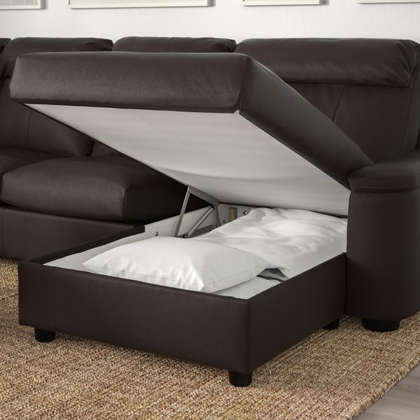 Угловой 6-местный диван, с козеткой/Гранн/Бумстад темно-коричневый IKEA LIDHULT ЛИДГУЛЬТ 392.572.64 - фото 4