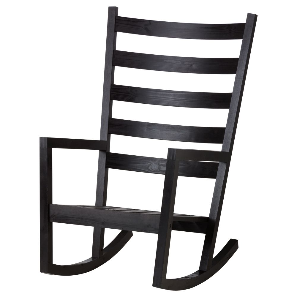 Кресло-качалка, для дома/улицы ВЭРМДЭ, черно-коричневый черный черно-коричневая морилка - фото 1