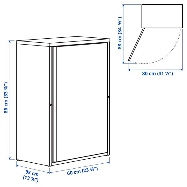 SUNDSÖ Шкаф - антрацит для сада/для дома 60x35x86 см - фото 8