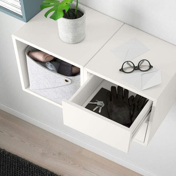 Комбинация для хранения, серо-бирюзовый/белый 105x35x70 см IKEA EKET ЭКЕТ 293.860.68 - фото 4