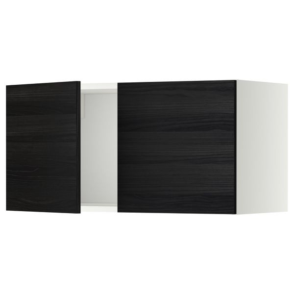 Навесной шкаф с 2 дверями МЕТОД, белый, Тингсрид черный (80x40 см) - схема-чертеж с размерами