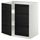 Напольный шкаф с полками/2двери, белый, Тингсрид черный 80x60 см IKEA МЕТОД 692.247.43