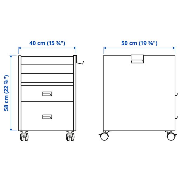 IKEA, дополнительный ракурс - схема-чертеж с размерами