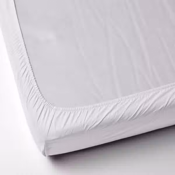 BÄRGLIM БЭРГЛИМ Простыня натяжная - белый 140x200 см - схема-чертеж с размерами