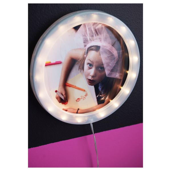 Рама со светодиодной подсветкой ЮСНИНГ, белый (24 см) - схема-чертеж с размерами