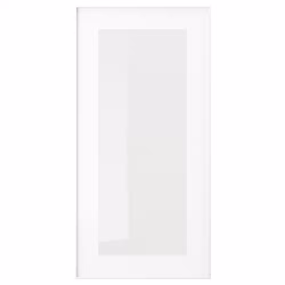 HEJSTA Стеклянная дверь - белый/прозрачное стекло 30x60 см - фото 1