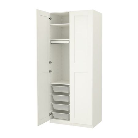 PAX / GRIMO Гардероб, комбинация - белый/белый 100x60x236 см