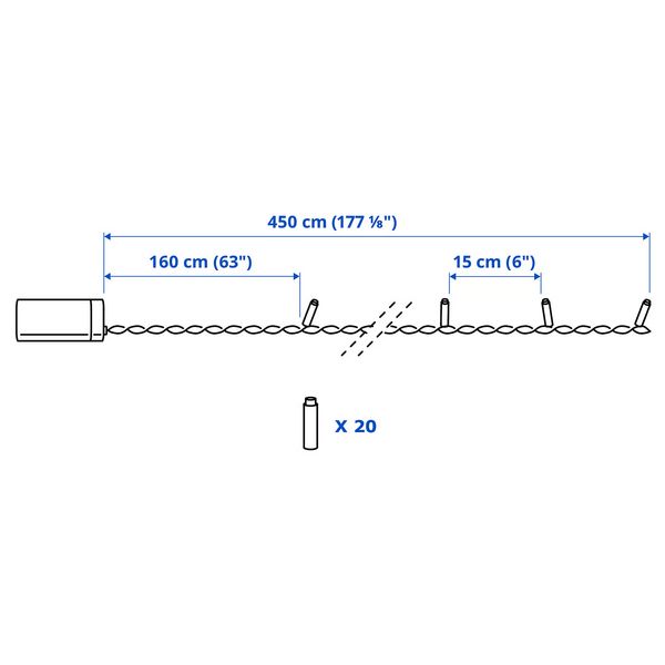 IKEA в интерьере - схема-чертеж с размерами