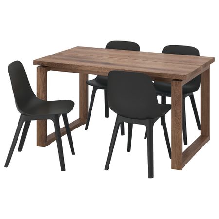 Стол и 4 стула, 140x85 cm IKEA ODGER ОДГЕР, MÖRBYLÅNGA МОРБИЛОНГА 193.050.44