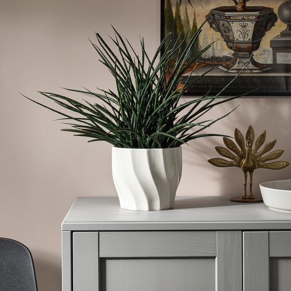 Кашпо, для дома, улицы белый с оттенком 15 см IKEA GYLLENBÄR ГЮЛЛЕНБЭР 905.054.30 - фото 2