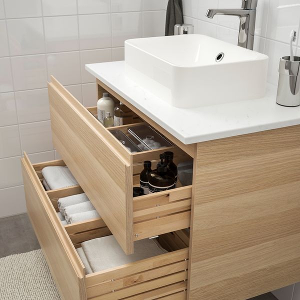 Шкаф со столешницей 45x32 раковина, 82x49x72 cm IKEA HÖRVIK ХОРВИК, GODMORGON ГОДМОРГОН, TOLKEN ТОЛКЕН 593.131.60 - фото 4