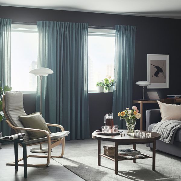 Затемняющие гардины, 2 шт., зелено-синий 145x300 см IKEA HANNALENA ХАННАЛЕНА 804.698.52 - фото 5