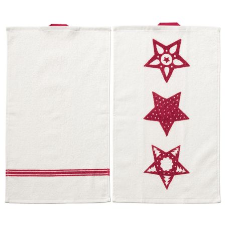Полотенце ВИНТЕР 2016, белый, красный (30x50 см)