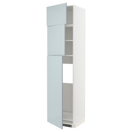 Высокий шкаф для холодильника, 3дверцы, 60x60x240 cm IKEA METOD МЕТОД 194.791.38