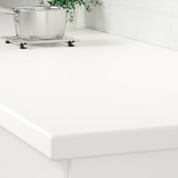 Столешница под заказ, белый акрил 1 м²x4 см IKEA LAXNE ЛАКСНЕ 704.538.80 - схема-чертеж с размерами