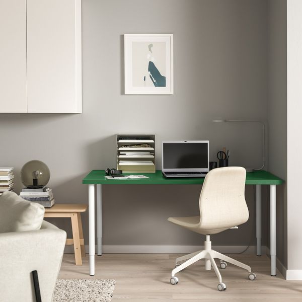 Стол, зеленый, белый 150x75 см IKEA LINNMON ЛИННМОН / OLOV ОЛОВ 593.355.29 - фото 3