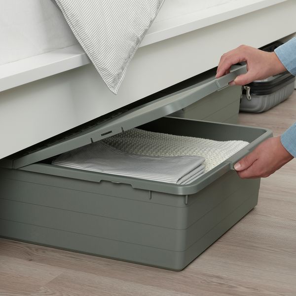 Контейнер с крышкой, серо-зеленый, 50x77x19 см IKEA SOCKERKAKA СОККЕРТАКАBIT СОККЕРБИТ 205.169.60 - фото 5