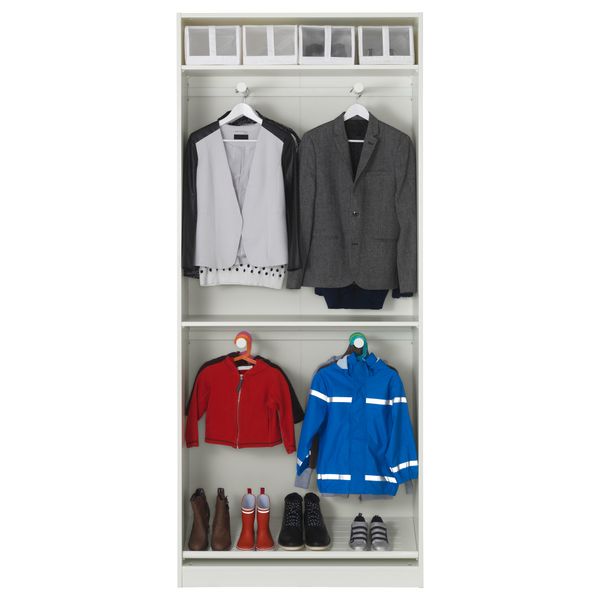 Гардероб ПАКС, белый, Сандсет белый (100x38x236 см) - фото 3