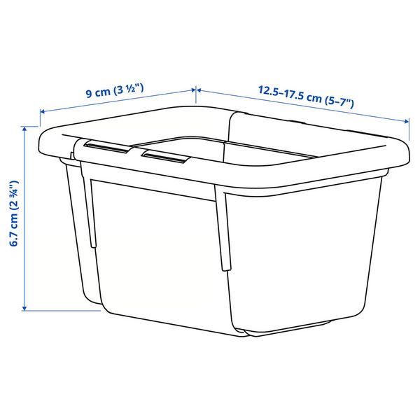 Упаковка 8 из 7 для IKEA - схема-чертеж с размерами